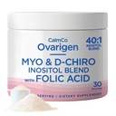 CalmCo Ovarigen Myo-Inositol & D-Chiro Inositol Blend Powder, 30 Servings | 40:1 Inositol Powder with Folic Acid Supplements, Dietary Supplement for Women