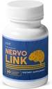 Nervolink - 100% натуральні добавки для Nerve-Support & Energy Boost, з Reishi, Shiitake, and Lion's Mane Mushrooms, виготовлені в США, Non - GMO - 60 капсули, 1 місяць постачання