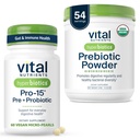 Hyperbiotics Vital Nutrients Gut Support Bundle – Pro-15 Prebiotics + Probiotics (60 Time Release Pearls) & Organic Prebiotic Fiber Powder (54 Servings) for Gut, Digestive, & Immune Health Support