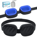 CLOZIA Eye Mask for Dry Eyes, Moisture Chamber Sleep Mask Silicone Cups | 0.7" Deep Eye Cups, Removable Soft Silicone Goggles, Blackout Design for Night Sleep, Travel, Shift Work & Sensitive Eyes