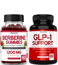 Berberine Gummies with Ceylon Cinnamon (60 Gummies) Premium Sugar-Free Berberine Ceylon Cinnamon Supplement and GLP-1 Supplement (60 Count) Support Gut Health & Metabolism - Non GMO & USA Made