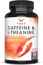 VALI Caffeine 50mg & L Theanina 100mg - Pills Caffeine & L-Theanina para Smart Smooth Energy & Focus Supplement. Nootropic Brain Booster Cognitive Support Stack & Focused Clarity. 120 Cápsulas Veggie