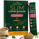 Wellaray Slim Coffee Booster, Flavorless Green Coffee Bean Extract Powder with Green Tea Extract, L-Carnitine, Chromium, Promote Gut Health & Support Energy, Maintain Blood Sugar Levels, 20 Packets