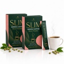 Slim Green Coffee Boost Powder, Flavorless Coffee Stick Packs for Hot or Iced, Easy Mix Powder, 15 Single-Serve Sticks (2)
