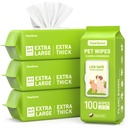 Hypoallergenic Pet Wipes for Dogs, Cats & Small Animals, 400 Coun | Quick Clean & Deodorize Paws, Butt, Eyes, Face & Fur | Daily Grooming Wipes | Extra Large & Thick | Coconut Scented