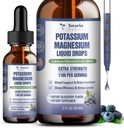 (2 Packs) Potassium Magnesium Supplement Liquid Drops - 200mg Potassium & 600mg Triple Complex Magnesium Glycinate Liquid Citrate Oil High Absorption Potasio Support Bone, Muscle, Leg Cramps