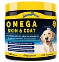 Salmon Oil Omega 3 for Dogs Skin and Coat, 120 Chicken Chews | Skin and Coat Chews with Omega 3-6-9, Zinc, Biotin, and Vitamins E and C, Hot Spot Treatment, Itchy Skin Relief