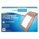 Care Science Waterproof Strong Strips Adhesive Bandages, Extra Large, 32ct | 100% Waterproof and Heavy-Duty Protection for First Aid and Wound Care. Great for Arms, Legs, Knees, & Elbows