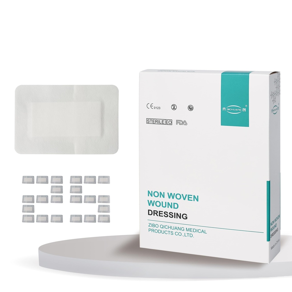 6X8 Inches Extra Large Adhesive Island Wound Dressing Bandages - Non Woven Cover with Bordered Gauze Pads, 25 Individually Pack, High Absorbent,Professional Grade by QICHUANG(6X8 INCHES - C25)