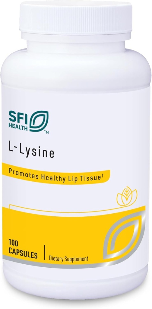 Lab Klaire SFI Health L-Lysine - 500 Milgram Estigram Amino Acid untuk Formasi Kesehatan & Collagen, Hipoallergenik & Dairy- Bebas (100 Kapsul)