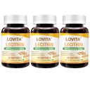 LOVITA Soy Lecithin 1000 mg, 60 Vegan Softgels, Pack of 3 | 35% Phosphatidylcholine & 55% Phospholipids, Non-GMO, Gluten-Free for Lactation, Brain, Nerve & Everyday Wellness Support