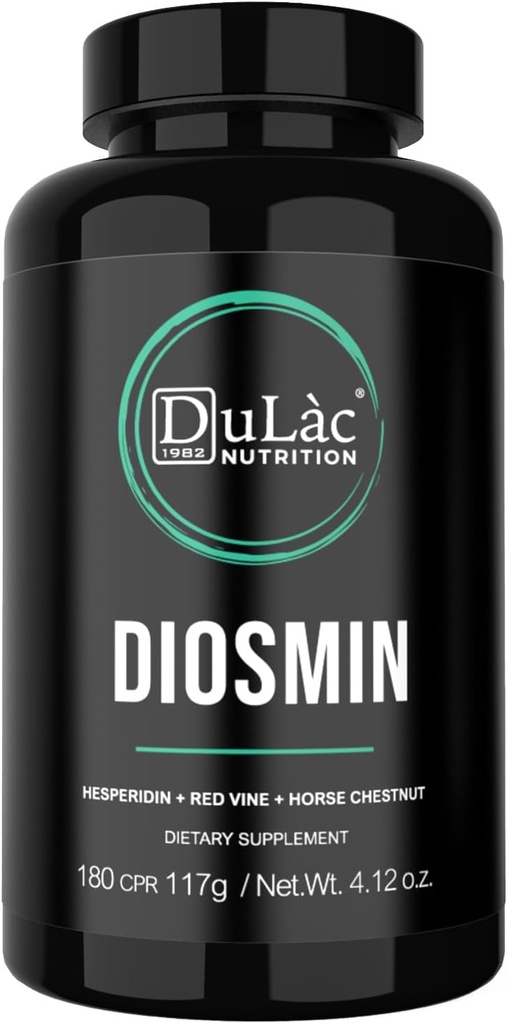 Dulàc - Diosmin Hesperidin 1000 mg Diyet Tamam 180 Tablet, At Chestnut Ekstraksiyonu ile Zenginleştirilmiş ve Amachers Broomt