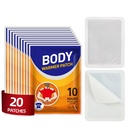 Body Warmers Heat Patches, Adhesive Heating Patches Disposable- 20 Packs | Portable Instant Hot Packs Lasting up to 10 Hours, Travel Size Heat Pads on Cruise