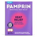 Pamprin Heat Relief Menstrual Patches for Portable Menstrual Pain Relief of Cramps and Backaches, 3 Count