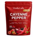 Vitalia Cayenne Pepper Softgels, 12-in-1 Formula, Metabolism Support, 1 PCS | Natural Capsaicin, with Vitamins D3, K2 and E, Digestive Comfort, Easy-Swallow, 240 Softgels