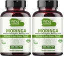 Moringa Capsule 1000 mg (120 Capsules), Moringa Powder Capsules Made from Organic Moringa Leaf Powder | Non-GMO Whole Green Super Food Nutrition 60 Days Supply (Pack of 2)
