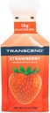 Transcend Foods Strawberry Gel (1.1 oz, csomag 10) Fast- Acting Carb Gel Strawberry Flavor - koffein mentes, glutén mentes