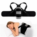 Side Sleep Trainer Backpack, Back Sleep Positioner & Side Sleeper Aid | Wearable sleep trainer with cylindrical back pillow, adjustable straps and wide waist wrap to discourage back sleeping (L)