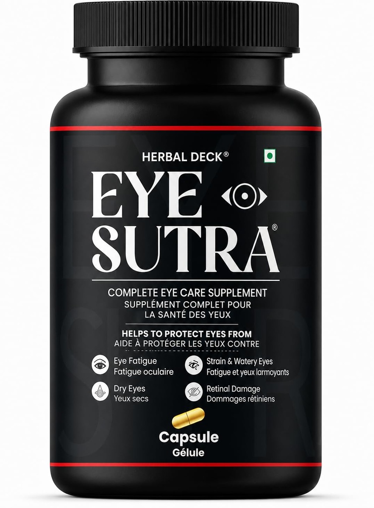 Eye Sutra Herbal Eye Health Supplement for Adults | Supports Daily Vision Wellness, Eye Comfort & Healthy Visual Function, Antioxidant Botanical Formula, 60 Capsules