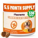 Cranberry Supplement for Dogs with D-Mannose, Chicken 330 Bites | Cranberry Supplement with D-Mannose, Marshmallow Root, and Astragalus. Supports Urinary Tract and Bladder Control for Dogs