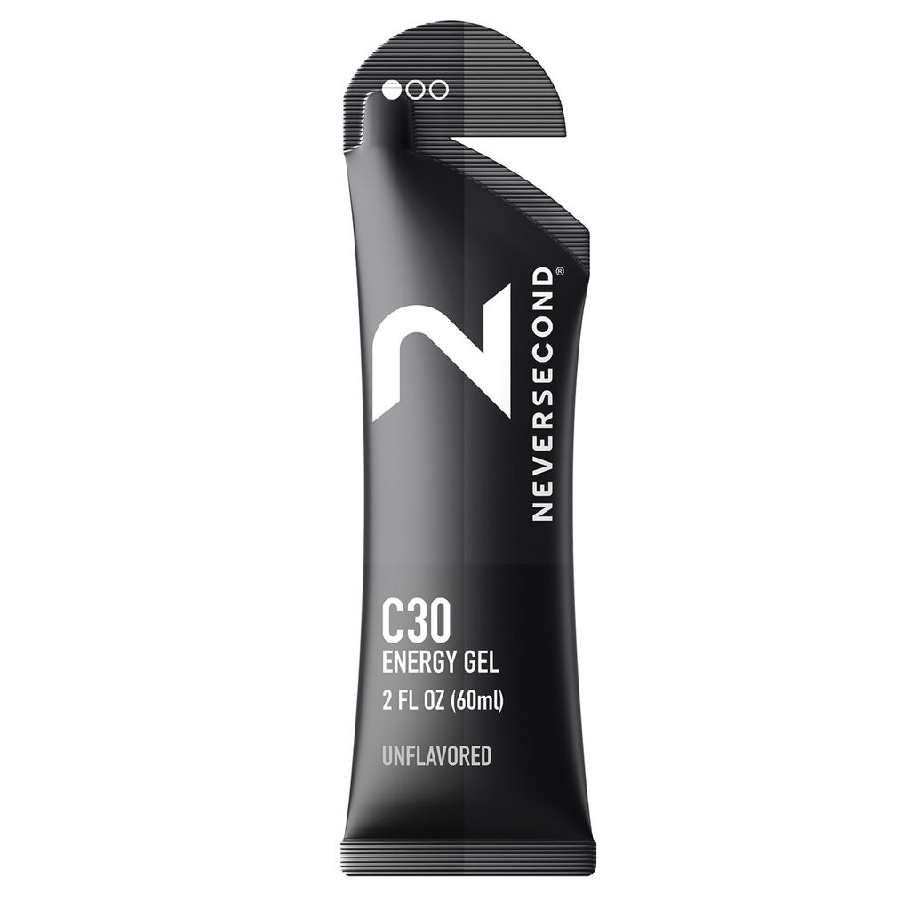 Neversecond C30 Energy Gel, Performance Nutrition, Unflavored, 12-Ct Pack | Hydration, Never2, Ultra Triathlons, Cycling & Marathons, Running