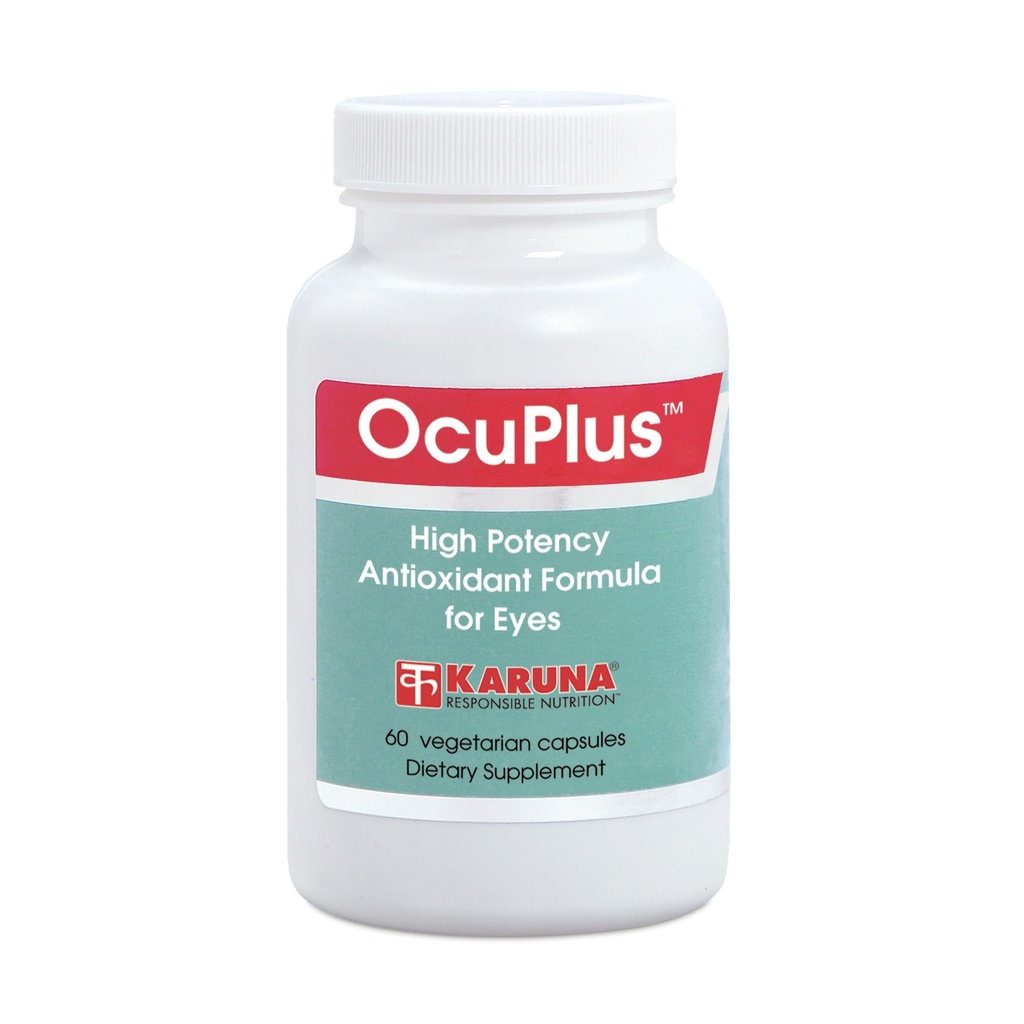 OcuPlus 60 Vegetarian Capsules | High Potency antioxidant Formula for Healthy Eyes with Bilberry 180mg and Lutein 10mg