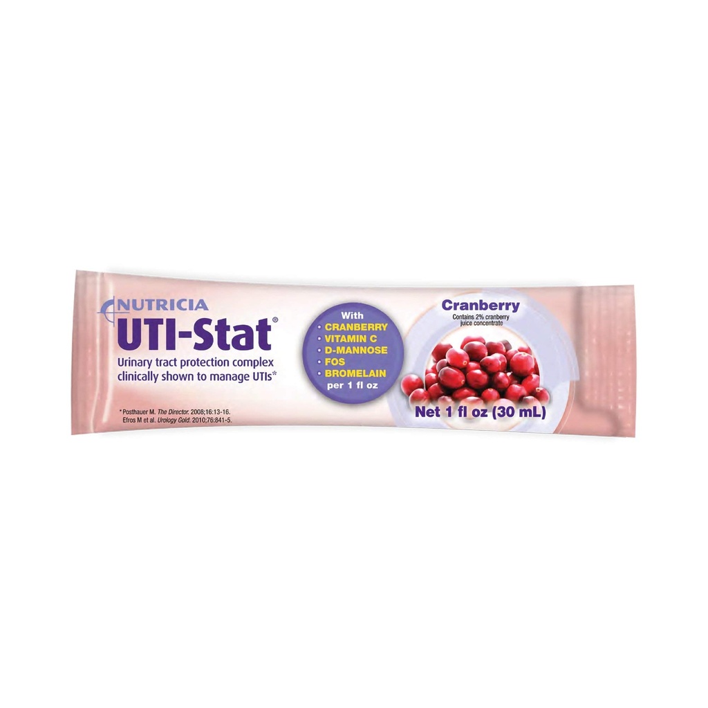 UTI-Stat Cranberry Flavor 1 oz. Individual Packet Ready to Use, 60001-U - Case of 96