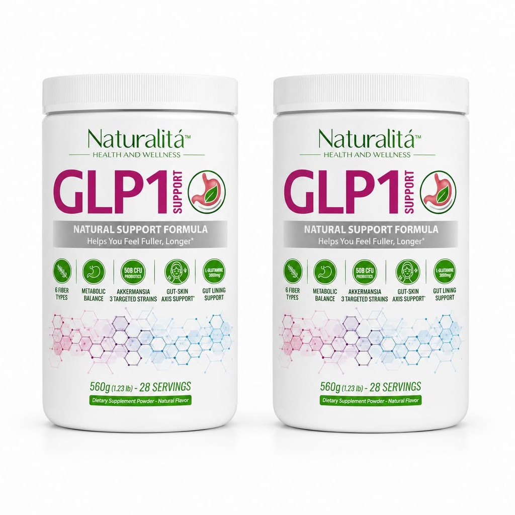 Naturalitá Craving Support Fiber with Psyllium - 28 Servings | 50B CFU, Akkermansia, L-Glutamine, Prebiotics & Botanicals for Digestive Balance
