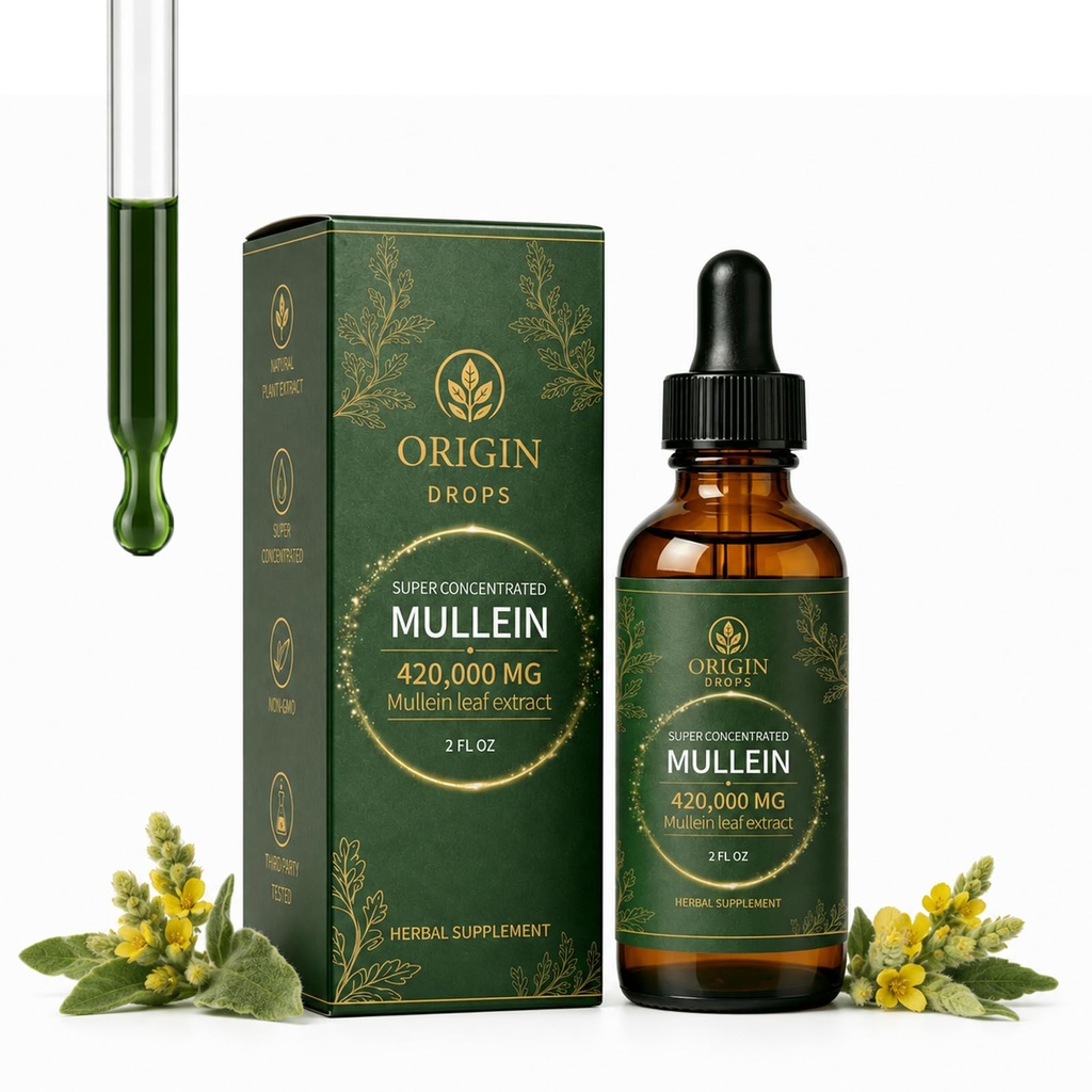 Mullein, Super Concentrated Mullein for Lungs, 2 Fl Oz