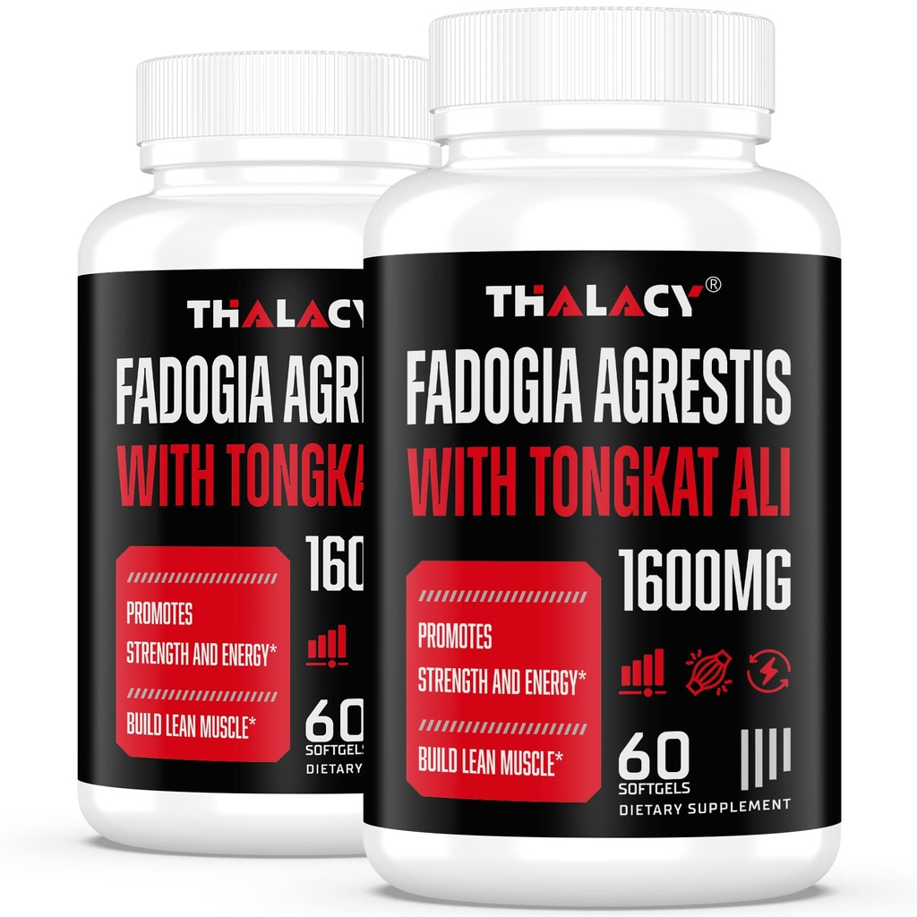 1600mg Fadogia Agrestis Tongkat Ali Supplement, Fadogia Agrestis Extract for Men with Ashwagandha - Maximum Strength, 120 Softgels