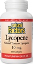 Natural Factors, Lycopene 10 mg, Antioxidant Support to Help Reduce Free Radical Damage with Pumpkin Seed, 60 softgels (60 servings)