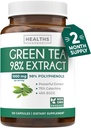 EGCG Green Tea Extract Capsules - Super High Potsule Green Tea Pills Antioxidant Rich Formula Packed with Polyphenols Catechin & EGCG - 500mg Per Capsule - Non-GMO & made in the USA (2 Pasokan Bulan)