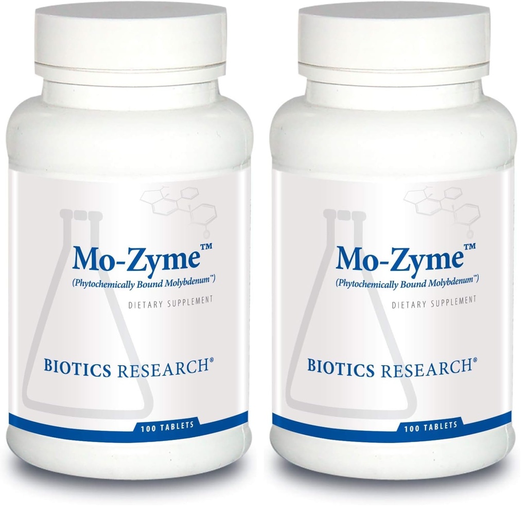 Biotics Research Mo-Zyme Molybdenum 50 micrograms, Liver Support, Detoxification, Essential Trace Element, Healthy Metabolism, Antioxidant Support 100 Tablets (Pack of 2)