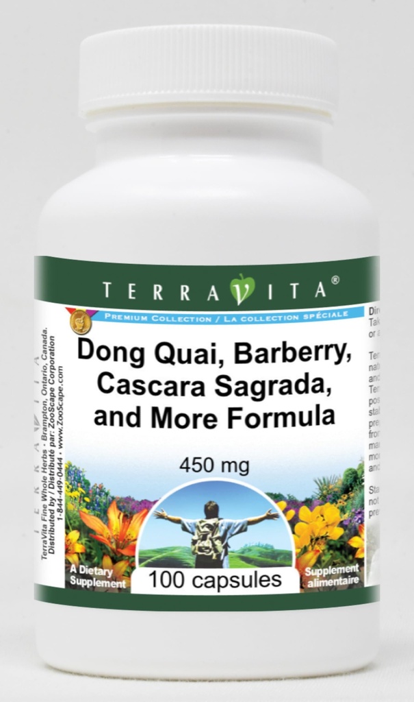 Dong Quai, Barberry, Cascara Sagrada, and More Formula - 450 mg (100 Capsules, ZIN: 512536)