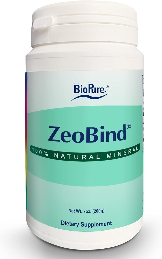 BioPure ZeoBind – 100% bột mỏ tự nhiên của chất Clioptilolite và Mordenite Powder chất tẩy và làm sạch Cơ thể để hỗ trợ sự miễn dịch, thiếu dinh dưỡng và cân bằng vi trùng – 200g