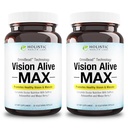 Holistic Health Labs Vision Alive Max with 8 Natural Ingredients Lutemax® 2020, Bilberries, Blueberries, c3g from Black Currant, Maqui Berry, Saffron, and Astaxanthin (30 Count (Pack of 2))