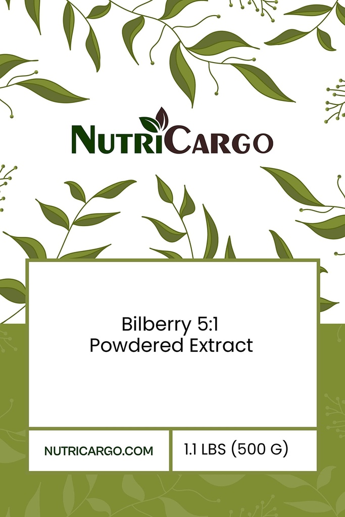 Bilberry 5:1 Powdered Extract 1.1 LBS (500 G)