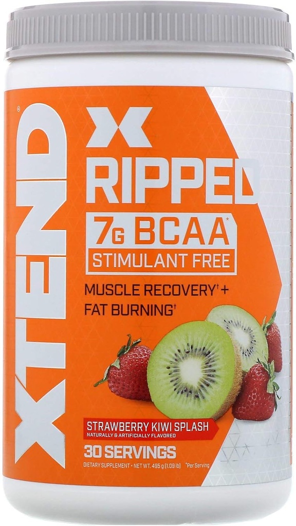 Xtend BCAA Powder Strawberry Kiwi 124; Cutting Formula + Sugar Free Post Workout Recovery Drinder dengan Amino Accids 124; 7g BCAAs untuk Pria & Perempuan 124; 30 Servis