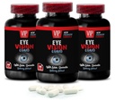 L-Glutathione - Eye Vision Guard - Grape, Lutein, Quercetin Dihydrate, Taurine, Bilberry Fruit, Turmeric Root, Milk Thistle, L-Glutathione, Grape, Lutein, Taurine 3 Bottles 180 Capsules