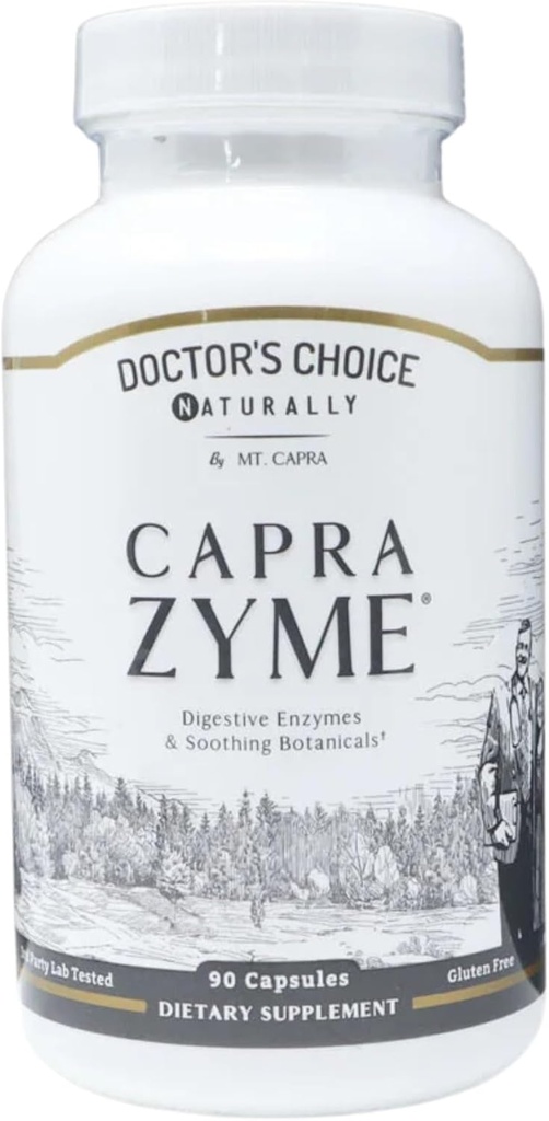 CapraZyme),由卡普拉山(Mt. Capra QQ Vegetarian) 男女植物消化酶补充剂 Amylase, Lipase, Bromelain, Protease, 配有植物学 Blend Grapele果, Ginger, 和 Turmeric → 90 Capsules 等.
