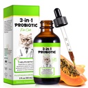 3 in 1 Probiotics for Cats Help with Gut, Upset Stomach, Diarrhea, Bloating | Cat Digestive, Immune Support with Digestive Enzymes, Prebiotics & Probiotics – 60ml for Cats of All Ages