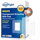 Transparent Film Dressing with Pad 50 Pack,Waterproof Adhesive Bandages for Wound Care,IV Shield, Tattoo Aftercare, Shower Protector(4"x 6")