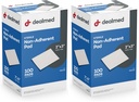 Dealmed Sterile Non-Adherent 2" x 3" Gauze Pads Non-Adhesive Wound Dressing, Highly Absorbent & Non-Stick, Painless Removal-Switch, Individually Wrapped for Extra Protection (Box of 100) (Pack of 2)