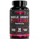 Huge Muscle Growth Peptides, Unique PeptiStrong® Peptide Complex, Clinically Studied, Supports Muscle Protein Synthesis, Strength, Performance & Recovery, Advanced Peptide Technology, 30 Servings