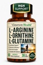 Vimerson Health L-Arginine L-Ornithine L-Glutamine with Colostrum – HGH Supplements for Men & Women – Muscle Growth & Recovery Support – 60 Capsules 30-Day Supply