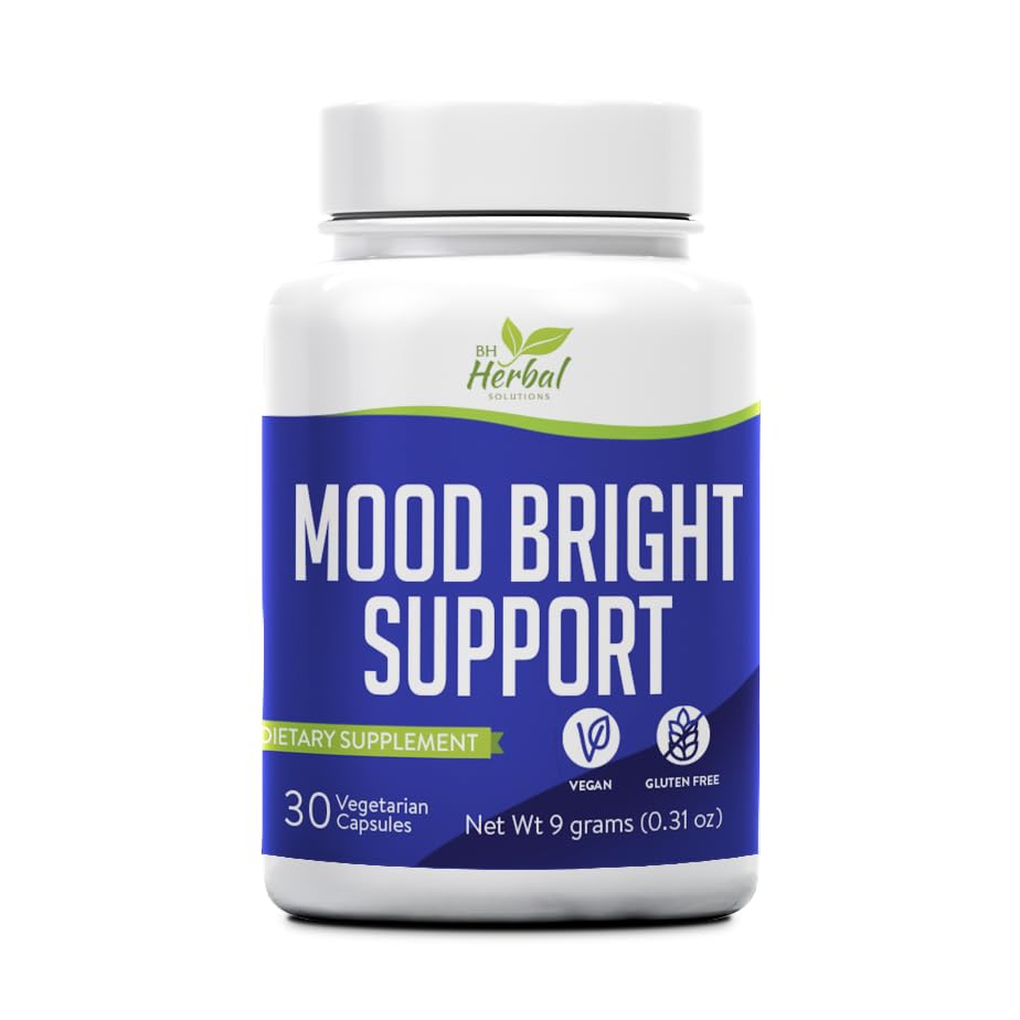 Mood Bright Support – Herbal Supplement for Low Mood, Daily Motivation, and Emotional Uplift – 100% Natural and Plant-Based