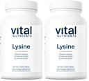Vital Nutrients Lysine | Lysine Supplement Supports Healthy Lip and Oral Tissue | Immune Support Supplement Promotes Calcium Absorption | Gluten, Dairy, Soy Free | Non-GMO | 100 Capsules (Pack of 2)