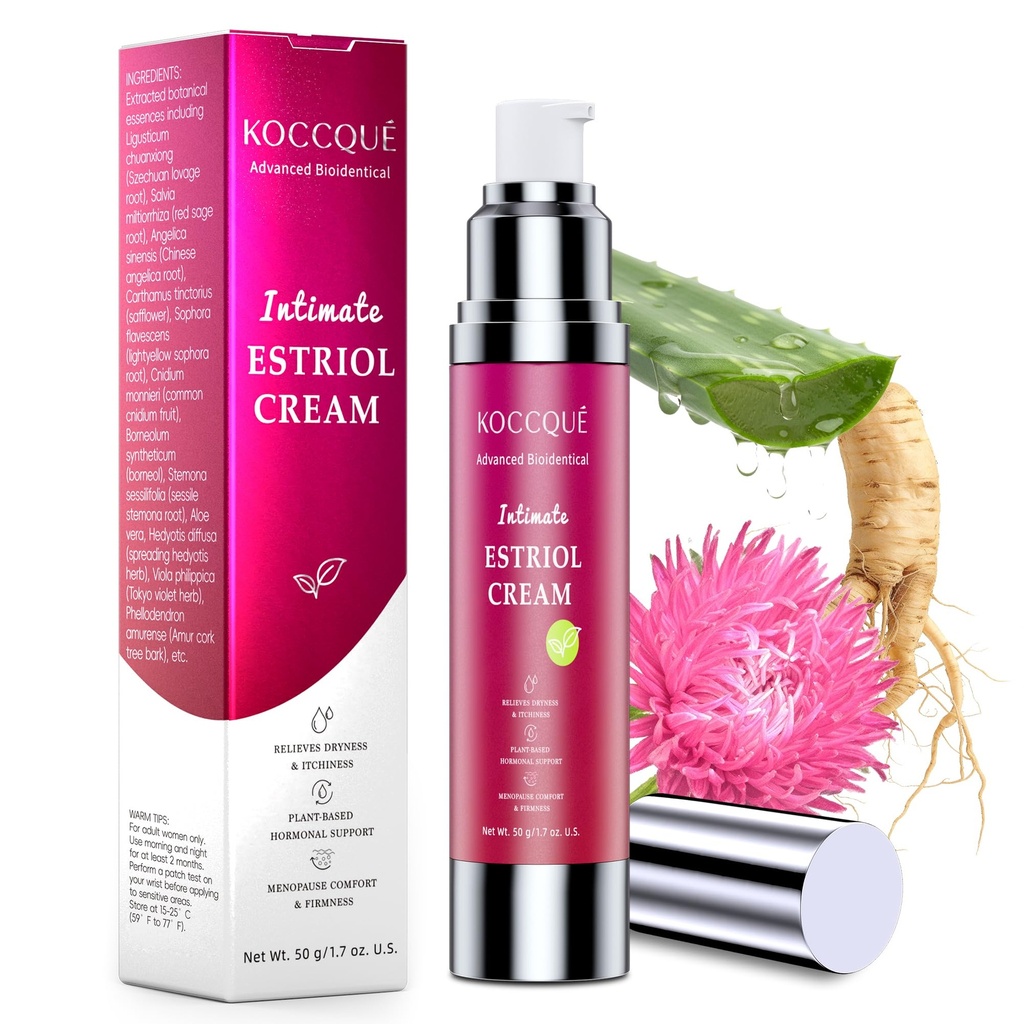 Cream for Women Menopause Relief: Bioidentical Estrogen Vaginal Cream - for Hot Flashes/Vaginal Dryness/Vulva Itch/Sleep Issues - 50ml