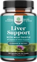 Lever rense Detox & reparation 120 kapsler - Urte leverstøtte Mælk tidsel supplement - Silymarin mælk tidsel kosttilskud med Mælkebøtte rod, Cholin, Beetroot & Artichoke ekstrakt